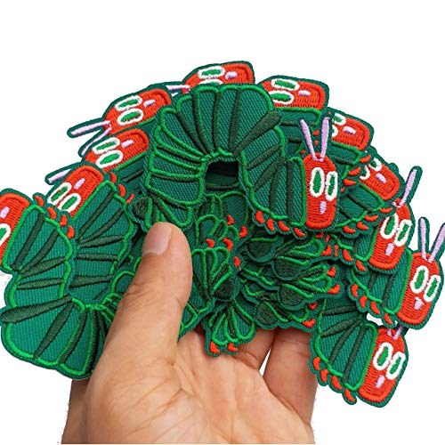 6,9 x 5,1 cm, 12 Stück, sehr hungrige Raupen, bestickt, Applikationen, Maschinenstickerei, Nadelarbeiten, Nähen, Jungen, Mädchen, Kinderprojekte 6,9 x 5,1 cm, 12 Stück, sehr hungrige Raupen, bestickt, Applikationen, Maschinenstickerei, Nadelarbeiten, Nähen, Jungen, Mädchen, Kinderprojekte von FY Patches