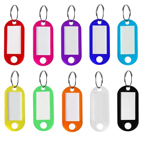 10 Stück Kunststoff Schlüsselanhänger, Schlüsselschilder, Etiketten Schlüsselbund, Etiketten Tags, Schlüssel Anhänger Schlüsseletiketten für Zuhause, Büros, Pet ID, Koffer von FYACCD