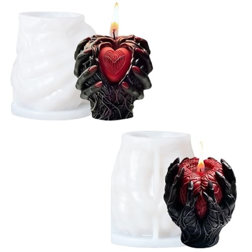 2 Stück Halloween Totenkopf Kerzenform 3D Silikonformen Gießformen, DIY Schädel Hexe Schlange Silikon Kerzen Formen Halloween Deko, Kerzenformen Zum Gießen Set Für Kerzen, Seife, Handwerk (Stil B) 2 Stück Halloween Totenkopf Kerzenform 3D Silikonformen Gießformen, DIY Schädel Hexe Schlange Silikon Kerzen Formen Halloween Deko, Kerzenformen Zum Gießen Set Für Kerzen, Seife, Handwerk (Stil B) von FYBlossom