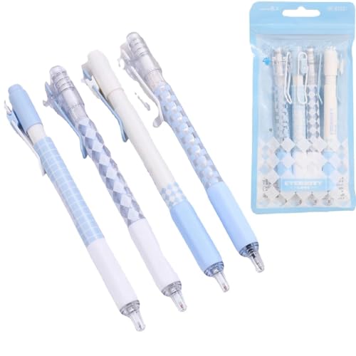 4 Stück Einziehbare Gelschreiber Gel Pen Set, 0,5mm Schwarz Stift Cartoon Stift Gel Kugelschreiber Für Schreiben, Süße Tagbuchschreiben Und Notieren Gelstifte Für Schule Büro Zuhause (Stil D) von FYBlossom