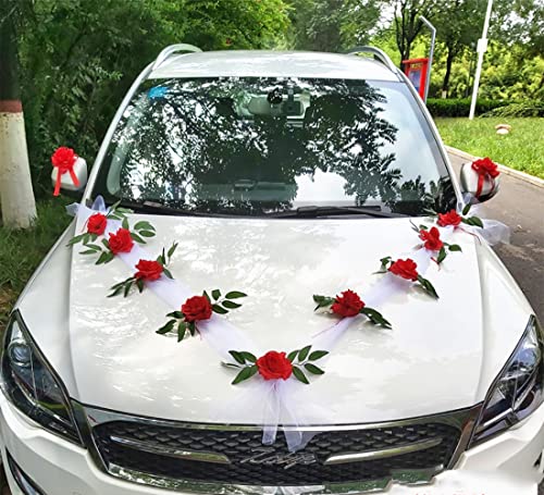 Autoschmuck Hochzeit Auto Wedding Deko Girlande, DIY Auto Schmuck Braut Paar Rose Deko Hochzeitsdeko, Auto Blumenschmuck Hochzeitsschmuck Hochzeitsauto Arrangement Set Für Hochzeits Verlobungsfeier Autoschmuck Hochzeit Auto Wedding Deko Girlande, DIY Auto Schmuck Braut Paar Rose Deko Hochzeitsdeko, Auto Blumenschmuck Hochzeitsschmuck Hochzeitsauto Arrangement Set Für Hochzeits Verlobungsfeier von FYBlossom