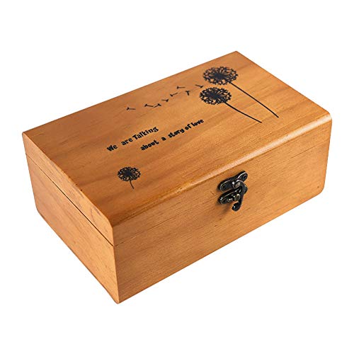 Holz Nähkästchen Schatzkiste, Aufbewahrungsbox Für Nähnadeln Und Scheren, Vintage Nadel- Und Faden Aufbewahrungsbox Mit 3 Fächer Und Deckel, Nähkiste Ohne Inhalt Für Reise Und Zuhause von FYBlossom