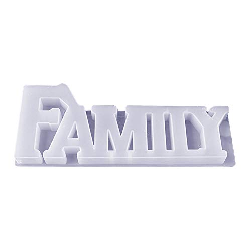 Silikonform Gießformen Family Epoxidharz Formen, DIY Buchstaben Resin Gießharz Silikonform Family Kunstharz Formen, 3D Harz Gießen Formen Für DIY Schmuck Handwerk, Tisch Dekoration Festivalgeschenk von FYBlossom