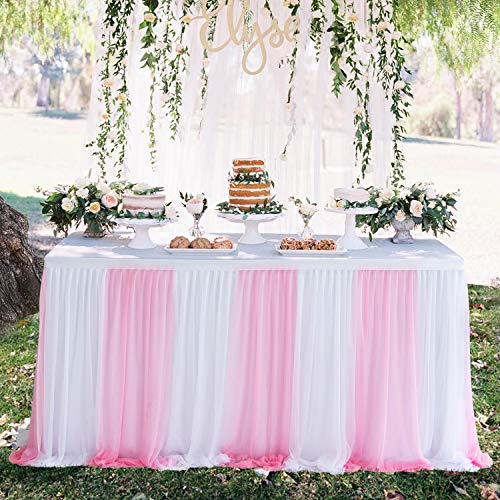 Tüll Tischrock Tütü Party Tischröcke Tischdeko, Weiß Tüll Tischröcke Tischdekoration Für Babyparty, Candy Tisch Tischdecke Tüll Für Hochzeit, Kindergeburtstag, Kommunion, Babyparty Dekoration Tüll Tischrock Tütü Party Tischröcke Tischdeko, Weiß Tüll Tischröcke Tischdekoration Für Babyparty, Candy Tisch Tischdecke Tüll Für Hochzeit, Kindergeburtstag, Kommunion, Babyparty Dekoration von FYBlossom