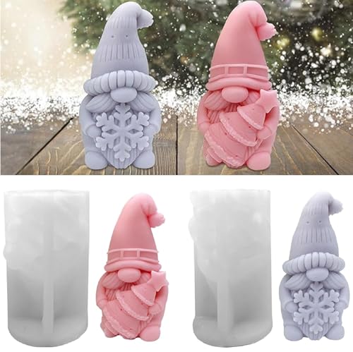 Weihnachten Kerzenform Silikon 3D Weihnachtsmann Silikonformen Gießformen, DIY Wichtel Kerzen Formen Silikon Kerzengießformen Set, Kerzenformen Zum Gießen Für Kerzen, Seife, Handwerk Weihnachten Kerzenform Silikon 3D Weihnachtsmann Silikonformen Gießformen, DIY Wichtel Kerzen Formen Silikon Kerzengießformen Set, Kerzenformen Zum Gießen Für Kerzen, Seife, Handwerk von FYBlossom