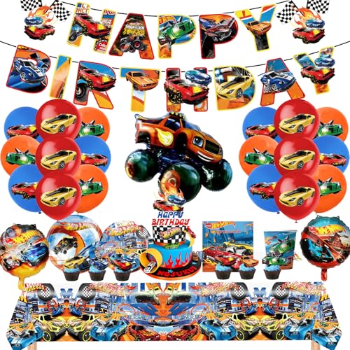 FYFLYMT Hot W-heel Geburtstag Deko,Hot W-heel Partygeschirr Set,Car Party Deko kindergeburtstag,Enthalten Tischdecke, Pappteller, Banner,Geburtstagsdeko Party Set für 10 Personen FYFLYMT Hot W-heel Geburtstag Deko,Hot W-heel Partygeschirr Set,Car Party Deko kindergeburtstag,Enthalten Tischdecke, Pappteller, Banner,Geburtstagsdeko Party Set für 10 Personen von FYFLYMT