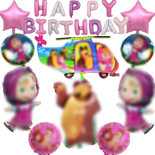 Mädchen und der Bär Luftballon,bär Geburtstagsdeko Luftballon Party Deko,Bear Luftballon Party Dekoration,Deko Geburtstag,Party Luftballon Deko Geburtstag Set von FYFLYMT