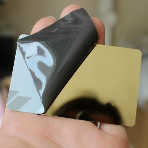50 Stück einseitige Spiegel-Gold-Edelstahl-Visitenkarten, blanko, Lasergravur, Edelstahl-Karten für Haus, Büro, Kunden, DIY-Geschenk, 88 x 53 x 0,4 mm 50 Stück einseitige Spiegel-Gold-Edelstahl-Visitenkarten, blanko, Lasergravur, Edelstahl-Karten für Haus, Büro, Kunden, DIY-Geschenk, 88 x 53 x 0,4 mm von FYID-Feiyide
