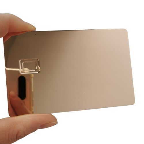 Visitenkarten aus Edelstahl mit 4442 Chipschlitz, Magnetstreifen, blanko, DIY, Metall, Kreditkarte, Lasermarkierung, personalisierbar, Metallnamenschild, Visitenkarten, 20 Stück von FYID-Feiyide