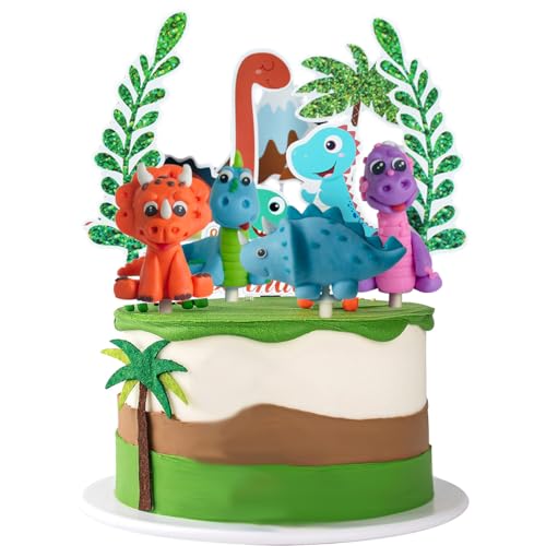 11 Stück Dinosaurier Kuchen Topper Dschungel Kuchen Topper Cupcake einfügen 3D Dinosaurier Kuchen Topper für Kinder Jungen Geburtstag Party Dekoration 11 Stück Dinosaurier Kuchen Topper Dschungel Kuchen Topper Cupcake einfügen 3D Dinosaurier Kuchen Topper für Kinder Jungen Geburtstag Party Dekoration von FYJCXCMP