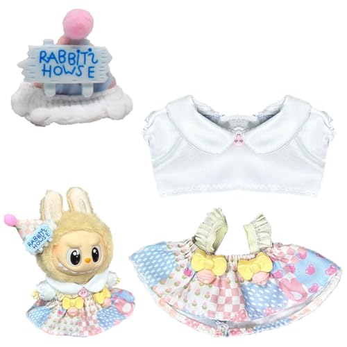 3 Stück Kleidung für Puppe, 17 cm Puppenkleidung Zubehör mit, Puppenkleidung für Plüschpuppe, Kleidung für Kuscheltier, DIY Kinder Geschenke (Ohne Puppe) von FYJCXCMP