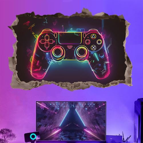FYJCXCMP 3D Wandtattoo Gamer,Wandtattoo Kinderzimmer Jungen,Bunte Gamer Poster,Gaming Wandbild für Schlafzimmer,Wandtattoo Junge Teenager,Videospiel Wandstikcer für Jugendzimmer Deko Geschenk FYJCXCMP 3D Wandtattoo Gamer,Wandtattoo Kinderzimmer Jungen,Bunte Gamer Poster,Gaming Wandbild für Schlafzimmer,Wandtattoo Junge Teenager,Videospiel Wandstikcer für Jugendzimmer Deko Geschenk von FYJCXCMP