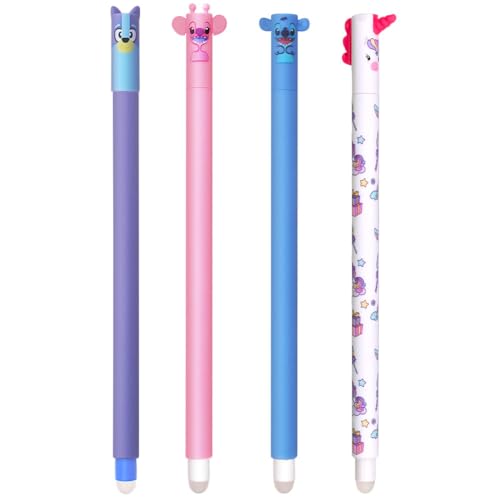 Radierstiften, Kawaii Verschiedene Tiermotive, Kugel am Ende zum Entfernen der Tinte, Mehrfarbig Temperaturempfindlich, Spitzendurchmesser (B) von FYJCXCMP