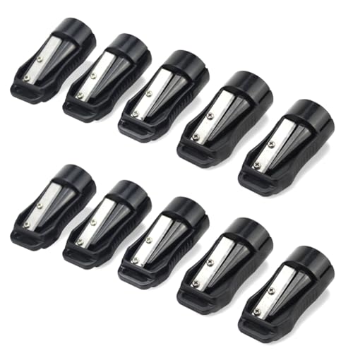 FYOBOT 10PCS Zufällige Farbe Bleistiftspitzer Manueller Bleistiftspitzer für Flache Zimmermannsbleistifte von FYOBOT