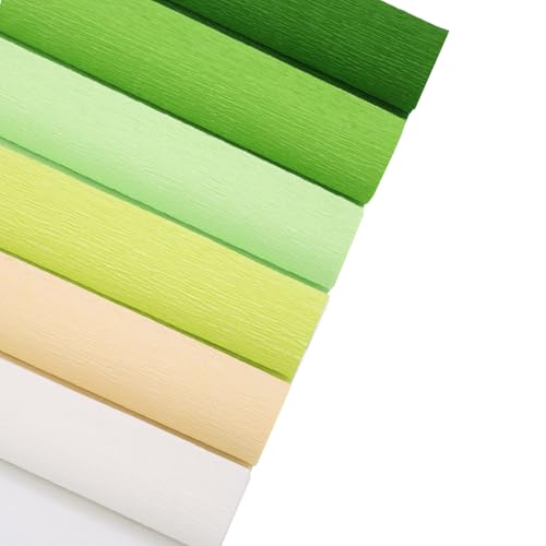 6 Farben Krepppapier 25x250cm krepppapier Bunt Zum Bunt Bänder Crepe Paper Schultüten-Ummantelung und Dekorative Party Streamer Blume DIY Kits für Papierhandwerkv- Grün 6 Farben Krepppapier 25x250cm krepppapier Bunt Zum Bunt Bänder Crepe Paper Schultüten-Ummantelung und Dekorative Party Streamer Blume DIY Kits für Papierhandwerkv- Grün von FYOJAIC