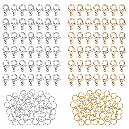 FYSL Kettenverschluss 300 Stück Kettenverschluss Silber Golden Set, Karabinerverschlüss Schmuck Verschlüsse für Ketten, Ketten Armband Verschlüsse für Halsketten Armband DIY FYSL Kettenverschluss 300 Stück Kettenverschluss Silber Golden Set, Karabinerverschlüss Schmuck Verschlüsse für Ketten, Ketten Armband Verschlüsse für Halsketten Armband DIY von FYSL