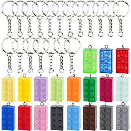 FYSL Party Schlüsselanhänger 20Pcs Bausteine Schlüsselanhänger, Brick Keyrings, Brick Keychain, Ziegelstein Schlüsselanhänger für Geburtstag, Party Bag Fillings, Belohnungen, Party Supplies, Anhänger von FYSL