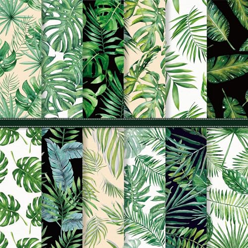 FYSUIMU 24 Blatt tropische Pflanzen Muster Papier grüne Palmblätter Scrapbook Spezialpapier doppelseitig für Sommer DIY Handwerk Kartenherstellung Fotoalbum Dekor 15,2 x 15,2 cm FYSUIMU 24 Blatt tropische Pflanzen Muster Papier grüne Palmblätter Scrapbook Spezialpapier doppelseitig für Sommer DIY Handwerk Kartenherstellung Fotoalbum Dekor 15,2 x 15,2 cm von FYSUIMU