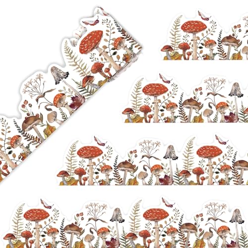 FYSUIMU Pinnwand, 1,8 m, Wald, Pilz, gestanzt, Bordüre, Rolle für Herbst, Ernte, Erntedankfest, Klassenzimmer, Büro, Party, Kreidetafel, Wanddekoration FYSUIMU Pinnwand, 1,8 m, Wald, Pilz, gestanzt, Bordüre, Rolle für Herbst, Ernte, Erntedankfest, Klassenzimmer, Büro, Party, Kreidetafel, Wanddekoration von FYSUIMU