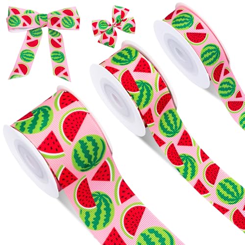 FYSUIMU Ripsband mit Wassermelonen-Motiv, Sommerfrucht, für Kranz, Schleife, Geschenkpapier, Party-Dekoration, 1,6 cm, 2,2 cm, 3,8 cm, 13,7 m, 3 Rollen FYSUIMU Ripsband mit Wassermelonen-Motiv, Sommerfrucht, für Kranz, Schleife, Geschenkpapier, Party-Dekoration, 1,6 cm, 2,2 cm, 3,8 cm, 13,7 m, 3 Rollen von FYSUIMU
