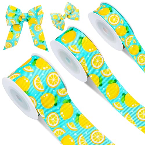 FYSUIMU Ripsband mit Zitronengelb, Sommerfrucht, Geschenkband, für Kranz, Schleife, Party-Dekoration, 1,6 cm, 2,2 cm, 3,8 cm, 13,8 m, 3 Rollen FYSUIMU Ripsband mit Zitronengelb, Sommerfrucht, Geschenkband, für Kranz, Schleife, Party-Dekoration, 1,6 cm, 2,2 cm, 3,8 cm, 13,8 m, 3 Rollen von FYSUIMU