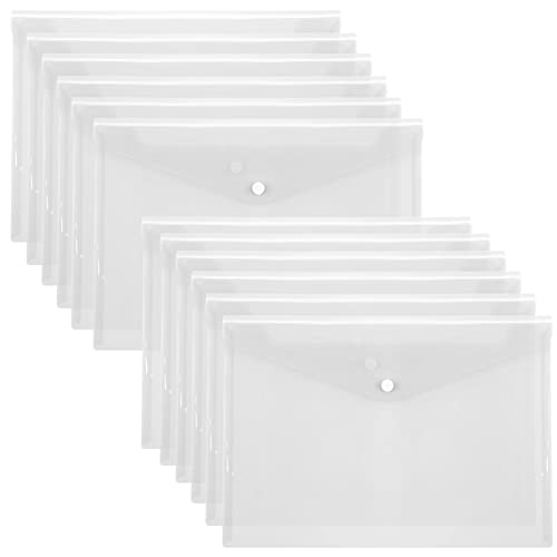 FYY Dokumententaschen A4,Klarsichthülle A4 Dokumentenmappe mit Druckknopf,Sichttasche A4 Transparent, Dokument Organisieren für Schulbüro, Hausaufgaben für Datei,Papier,Quittungen,12 Stück FYY Dokumententaschen A4,Klarsichthülle A4 Dokumentenmappe mit Druckknopf,Sichttasche A4 Transparent, Dokument Organisieren für Schulbüro, Hausaufgaben für Datei,Papier,Quittungen,12 Stück von FYY