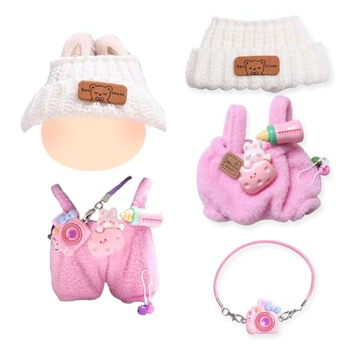 17cm Mini Plüsch Puppen Kleidung, Niedliche Mini Plüsch Puppen Kleidung Outfit, Puppe Kleidung DIY Outfit, für Pullover Hoodie Bekleidung DIY Kinder Geschenke(A) von FYZSJWL