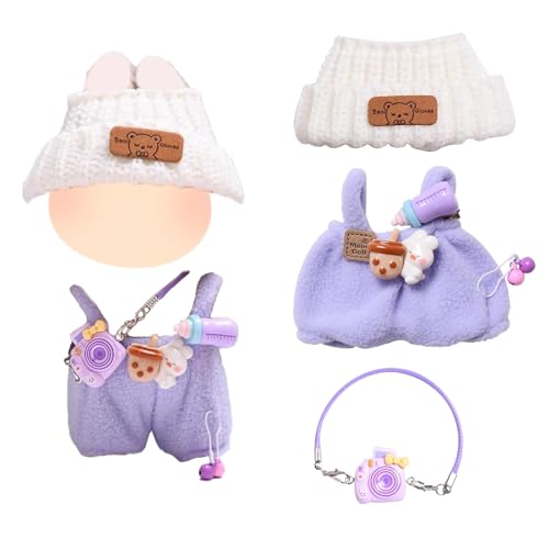 17cm Mini Plüsch Puppen Kleidung, Niedliche Mini Plüsch Puppen Kleidung Outfit, Puppe Kleidung DIY Outfit, für Pullover Hoodie Bekleidung DIY Kinder Geschenke(C) von FYZSJWL