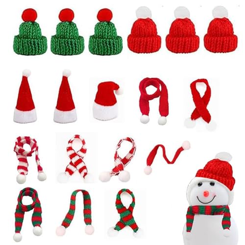 FYZSJWL 18 Stück Mini Weihnachtsmütze, Mini Weihnachtsmütze Und Schal Set, Flaschenverschluss, Lutscherhut, Mini-Strickmütze Des Weihnachten, für Tischdekoration Flaschen Zum Befüllen Weihnachten FYZSJWL 18 Stück Mini Weihnachtsmütze, Mini Weihnachtsmütze Und Schal Set, Flaschenverschluss, Lutscherhut, Mini-Strickmütze Des Weihnachten, für Tischdekoration Flaschen Zum Befüllen Weihnachten von FYZSJWL