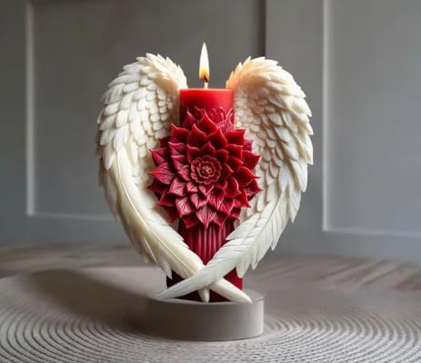 FYting Silikonformen Gießformen,Kerzenformen zum Gießen,3D Kerzengießformen Form, Aromatherapie, Gipsherstellung, für Weihnachten, Geburtstag, Muttertag, Valentinstag (Wings Flowers) von FYting