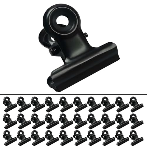 FZGUSYAF 22mm Bulldog-Clips Büroklammer Runde Schwarz Metallklammern Papierbinder für Zuhause Büro Lieferungen - 30 Stück FZGUSYAF 22mm Bulldog-Clips Büroklammer Runde Schwarz Metallklammern Papierbinder für Zuhause Büro Lieferungen - 30 Stück von FZGUSYAF