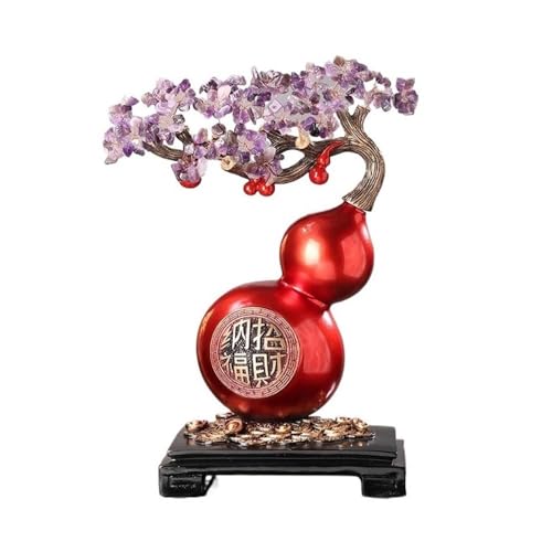 FZL02068LM Deko Amethyst-Geldbaum mit Kürbis, Home-Office-Eröffnung, Einweihungs-Ornament, Basteln Feng Shui(Blue) von FZL02068LM