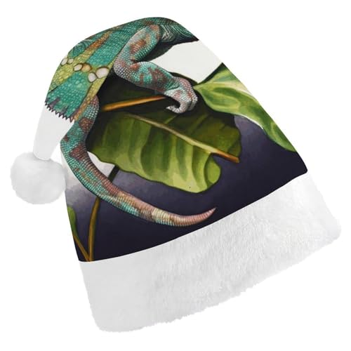 FZMTLDS Weihnachtsmütze, Chamäleon-Weihnachtsmannmütze, Erwachsenen-Weihnachtsparty-Hut, Weihnachtsmannmütze für Weihnachtsfeier FZMTLDS Weihnachtsmütze, Chamäleon-Weihnachtsmannmütze, Erwachsenen-Weihnachtsparty-Hut, Weihnachtsmannmütze für Weihnachtsfeier von FZMTLDS