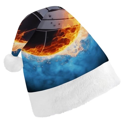 FZMTLDS Weihnachtsmütze, Eis- und Feuer-Volleyball-Weihnachtsmannmütze, Erwachsene, Weihnachtsmütze, Weihnachtsmütze für Weihnachtsfeier FZMTLDS Weihnachtsmütze, Eis- und Feuer-Volleyball-Weihnachtsmannmütze, Erwachsene, Weihnachtsmütze, Weihnachtsmütze für Weihnachtsfeier von FZMTLDS
