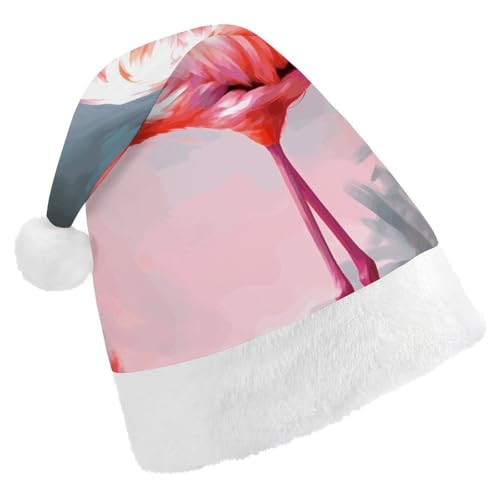 FZMTLDS Weihnachtsmütze, Gemälde, Flamingo, Weihnachtsmannmütze, Erwachsene, Weihnachtsmütze, Weihnachtsmütze für Weihnachtsfeier FZMTLDS Weihnachtsmütze, Gemälde, Flamingo, Weihnachtsmannmütze, Erwachsene, Weihnachtsmütze, Weihnachtsmütze für Weihnachtsfeier von FZMTLDS