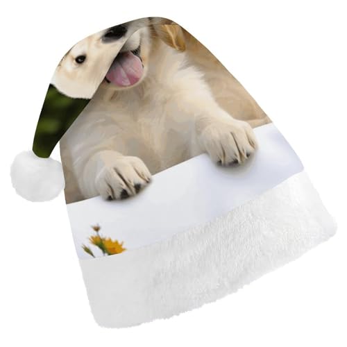 FZMTLDS Weihnachtsmütze, Golden Retriever, Welpen, Weihnachtsmannmütze, Erwachsene, Weihnachtsmütze, Weihnachtsmütze für Weihnachtsfeier FZMTLDS Weihnachtsmütze, Golden Retriever, Welpen, Weihnachtsmannmütze, Erwachsene, Weihnachtsmütze, Weihnachtsmütze für Weihnachtsfeier von FZMTLDS