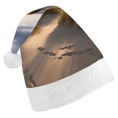 FZMTLDS Weihnachtsmütze, Stranddünen, Weihnachtsmannmütze, Erwachsene, Weihnachtsmütze, Weihnachtsmütze für Weihnachtsfeier FZMTLDS Weihnachtsmütze, Stranddünen, Weihnachtsmannmütze, Erwachsene, Weihnachtsmütze, Weihnachtsmütze für Weihnachtsfeier von FZMTLDS
