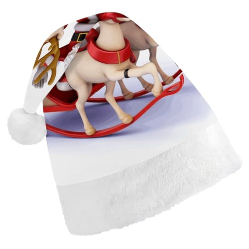 FZMTLDS Weihnachtsmütze, Weihnachtsmann, Rentier, Schlitten, Weihnachtsmannmütze, Erwachsene, Weihnachtsmütze, Weihnachtsmütze für Weihnachtsfeier FZMTLDS Weihnachtsmütze, Weihnachtsmann, Rentier, Schlitten, Weihnachtsmannmütze, Erwachsene, Weihnachtsmütze, Weihnachtsmütze für Weihnachtsfeier von FZMTLDS