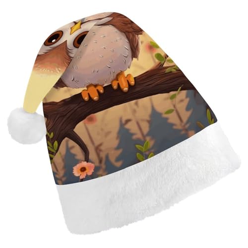 FZMTLDS Weihnachtsmütze, niedliche Eule, Weihnachtsmannmütze, Erwachsene, Weihnachtsmütze, Weihnachtsmütze für Weihnachtsfeier FZMTLDS Weihnachtsmütze, niedliche Eule, Weihnachtsmannmütze, Erwachsene, Weihnachtsmütze, Weihnachtsmütze für Weihnachtsfeier von FZMTLDS