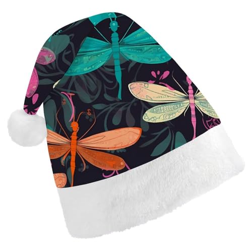 FZMTLDS Weihnachtsmütze, niedliche Libellen-Weihnachtsmannmütze, Erwachsene, Weihnachtsmütze, Weihnachtsmütze für Weihnachtsfeier FZMTLDS Weihnachtsmütze, niedliche Libellen-Weihnachtsmannmütze, Erwachsene, Weihnachtsmütze, Weihnachtsmütze für Weihnachtsfeier von FZMTLDS