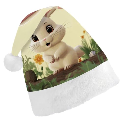 FZMTLDS Weihnachtsmütze, niedlicher Hasen-Weihnachtsmannmütze, für Erwachsene, Party, Weihnachtsmütze für Weihnachtsfeier FZMTLDS Weihnachtsmütze, niedlicher Hasen-Weihnachtsmannmütze, für Erwachsene, Party, Weihnachtsmütze für Weihnachtsfeier von FZMTLDS