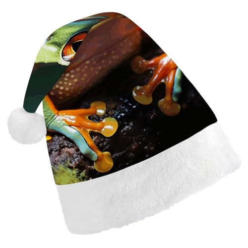 FZMTLDS Weihnachtsmütze, schöne Baumfrösche, Weihnachtsmannmütze, Erwachsene, Weihnachtsmütze, Weihnachtsmütze für Weihnachtsfeier FZMTLDS Weihnachtsmütze, schöne Baumfrösche, Weihnachtsmannmütze, Erwachsene, Weihnachtsmütze, Weihnachtsmütze für Weihnachtsfeier von FZMTLDS