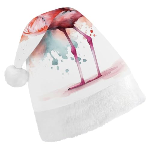 FZMTLDS Weihnachtsmütze Aquarell Flamingo Weihnachtsmann Hüte Erwachsene Weihnachten Party Hut Weihnachten Weihnachtsmann Hut für Weihnachtsparty FZMTLDS Weihnachtsmütze Aquarell Flamingo Weihnachtsmann Hüte Erwachsene Weihnachten Party Hut Weihnachten Weihnachtsmann Hut für Weihnachtsparty von FZMTLDS