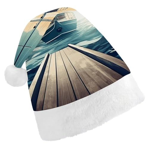 FZMTLDS Weihnachtsmütze Boot Seelandschaft Thema Weihnachtsmann Hüte Erwachsene Weihnachten Party Hut Weihnachten Weihnachtsmann Hut für Weihnachtsparty FZMTLDS Weihnachtsmütze Boot Seelandschaft Thema Weihnachtsmann Hüte Erwachsene Weihnachten Party Hut Weihnachten Weihnachtsmann Hut für Weihnachtsparty von FZMTLDS