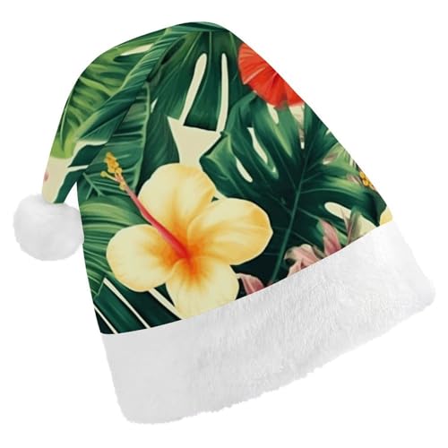 FZMTLDS Weihnachtsmütze Hojas Tropicales Y Flores, Weihnachtsmannmütze, Erwachsene, Weihnachtsmütze, Weihnachtsmütze für Weihnachtsfeier FZMTLDS Weihnachtsmütze Hojas Tropicales Y Flores, Weihnachtsmannmütze, Erwachsene, Weihnachtsmütze, Weihnachtsmütze für Weihnachtsfeier von FZMTLDS