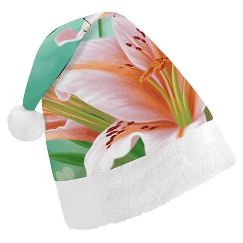 FZMTLDS Weihnachtsmütze Lilien Und Schmetterling Weihnachtsmann Hüte Erwachsene Weihnachten Party Hut Weihnachten Weihnachtsmann Hut für Weihnachtsparty FZMTLDS Weihnachtsmütze Lilien Und Schmetterling Weihnachtsmann Hüte Erwachsene Weihnachten Party Hut Weihnachten Weihnachtsmann Hut für Weihnachtsparty von FZMTLDS