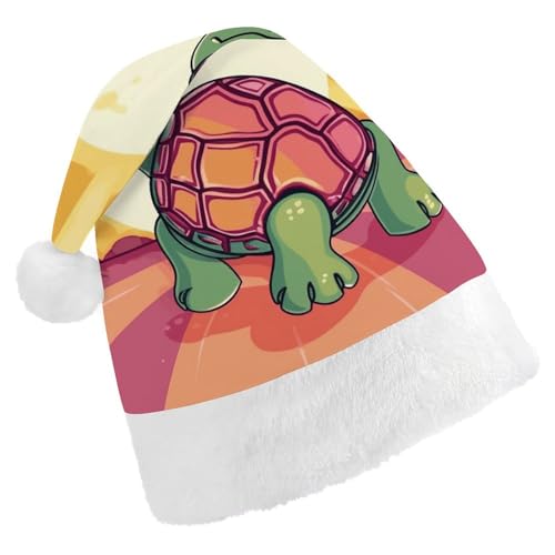 FZMTLDS Weihnachtsmütze Schildkröte in der Sonne Weihnachtsmützen Erwachsene Weihnachten Party Hut Weihnachten Weihnachtsmann Hut für Weihnachtsparty FZMTLDS Weihnachtsmütze Schildkröte in der Sonne Weihnachtsmützen Erwachsene Weihnachten Party Hut Weihnachten Weihnachtsmann Hut für Weihnachtsparty von FZMTLDS