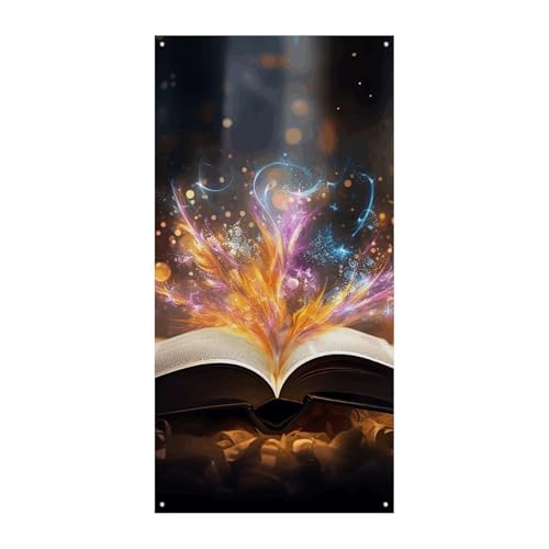 Offenes Buch und Licht, Banner, Dekoration, Willkommens-Türabdeckung, großer Hintergrund, Banner, Schild, Druck, Wandbanner, Dekoration, Veranda, hängende Banner, Flagge für Urlaub, Party, drinnen und Offenes Buch und Licht, Banner, Dekoration, Willkommens-Türabdeckung, großer Hintergrund, Banner, Schild, Druck, Wandbanner, Dekoration, Veranda, hängende Banner, Flagge für Urlaub, Party, drinnen und von FZMTLDS