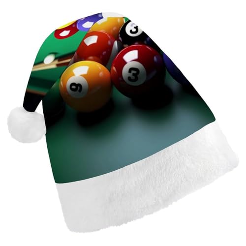FZMVSQH Nikolausmütze für Erwachsene, Billard, bedruckt, Weihnachtsmannmütze, Weihnachtsmütze für Erwachsene, dicker Komfort, klassische Weihnachtsmannmütze für Weihnachten, Neujahr, festliche FZMVSQH Nikolausmütze für Erwachsene, Billard, bedruckt, Weihnachtsmannmütze, Weihnachtsmütze für Erwachsene, dicker Komfort, klassische Weihnachtsmannmütze für Weihnachten, Neujahr, festliche von FZMVSQH