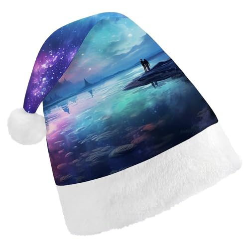 FZMVSQH Nikolausmütze für Erwachsene, Nordlichter, bedruckt, Weihnachtsmannmütze, Weihnachtsmütze für Erwachsene, dicker Komfort, klassische Weihnachtsmannmütze für Weihnachten, Neujahr, festliche FZMVSQH Nikolausmütze für Erwachsene, Nordlichter, bedruckt, Weihnachtsmannmütze, Weihnachtsmütze für Erwachsene, dicker Komfort, klassische Weihnachtsmannmütze für Weihnachten, Neujahr, festliche von FZMVSQH
